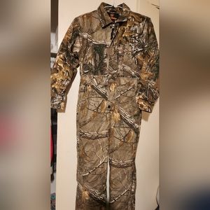 Game Winner Insulated Boys YOUTH MEDIUM Hunting Real Tree Camo Coveralls